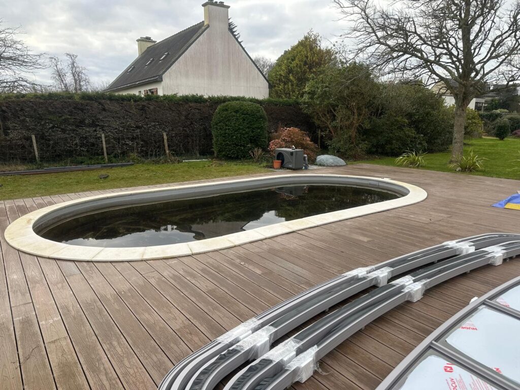Fournitures pour le montage de l’abri de piscine